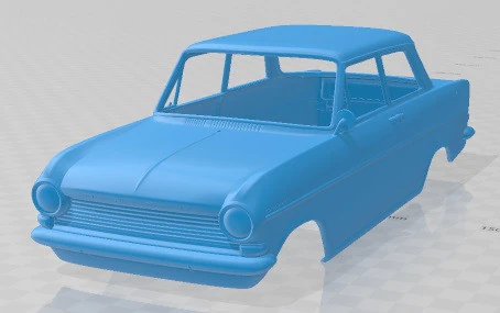 Opel Kadett 1962 Printable Body Car 3D Print Model .c4d .max .obj .3ds .fbx .stl .blend 