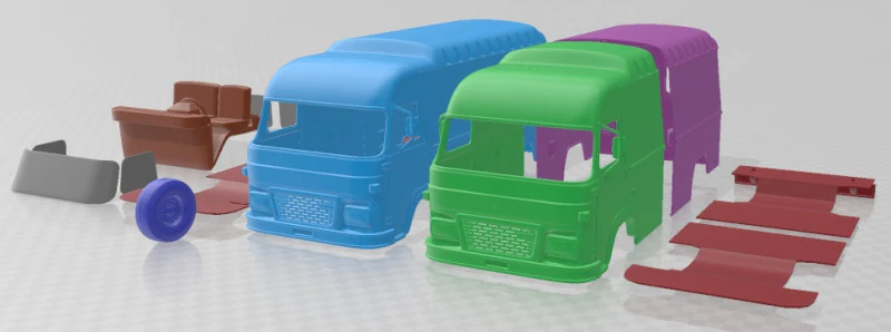 Avia A21T Van 1997 Printable 3D Print Model .c4d .max .obj .3ds .fbx .stl .blend 