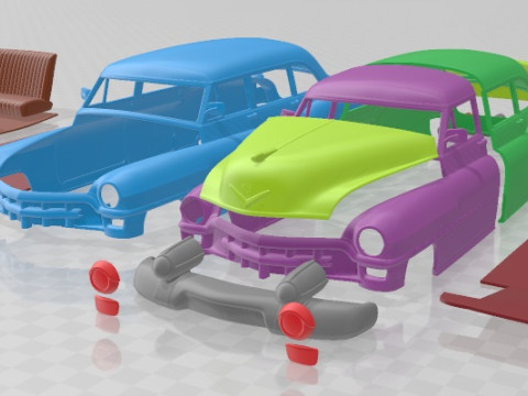 Cadillac 75 Sedan 1953 Printable Car Modelo de impresión 3D