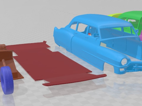 Cadillac 75 Sedan 1953 Printable Car 3D Print Model