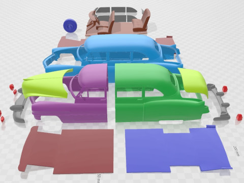 Cadillac 75 Sedan 1953 Printable Car 3D Print Model