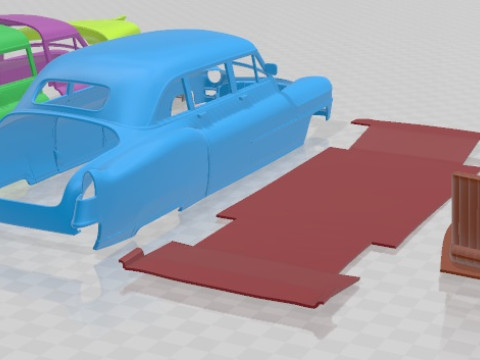 Cadillac 75 Sedan 1953 Printable Car 3D Print Model