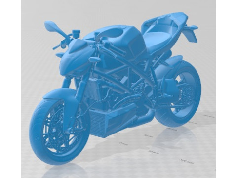 Ducati StreetFighter 2011 Printable Motorbike 3D-Druckmodell