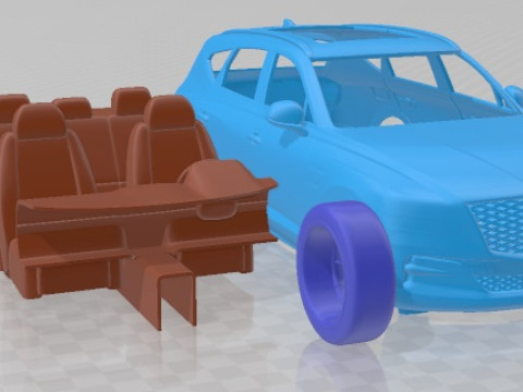 Genesis GV80 2021 Printable Car 3D Baskı Modeli