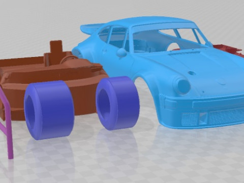 Porsche 934 RSR Printable Car 3Dプリントモデル