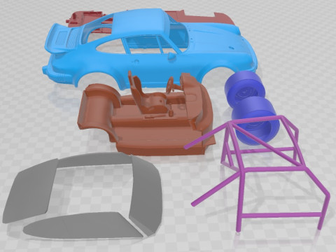 Porsche 934 RSR Printable Car 3Dプリントモデル