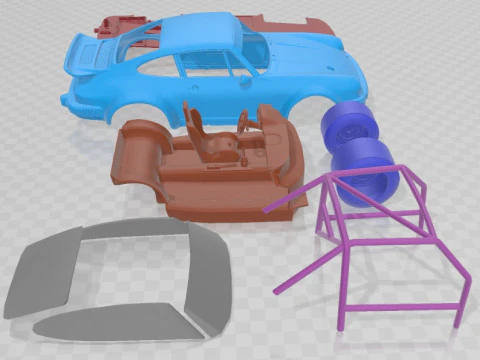 Porsche 934 RSR Printable Car 3D Print Model