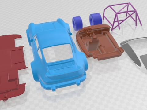 Porsche 934 RSR Printable Car 3Dプリントモデル