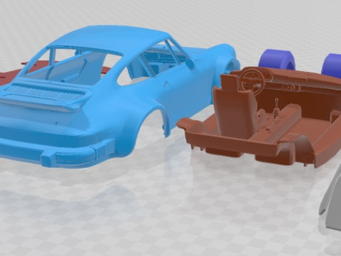 Porsche 934 RSR Printable Car 3Dプリントモデル