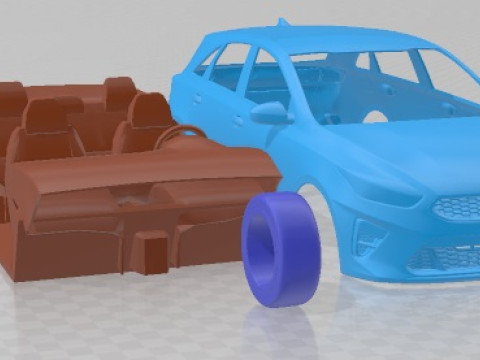 Kia Ceed 2019 Printable Car 3Dプリントモデル