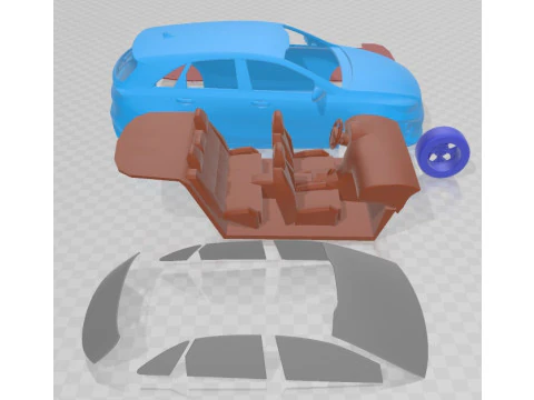 Kia Ceed 2019 Printable Car 3D Print Model