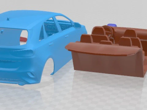 Kia Ceed 2019 Printable Car 3D Print Model