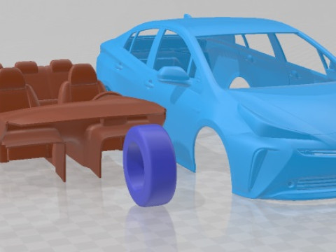 Toyota Prius 2019 Printable Car 3D Baskı Modeli