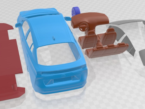 Toyota Prius 2019 Printable Car 3D Baskı Modeli