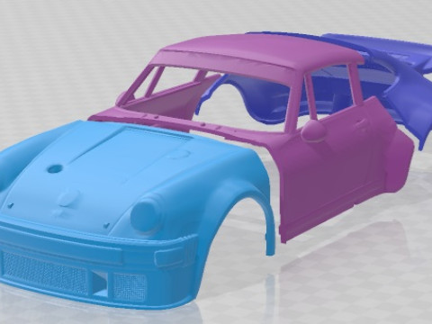 Porsche 934 RSR Printable Body Car Modèles 3D en vedette