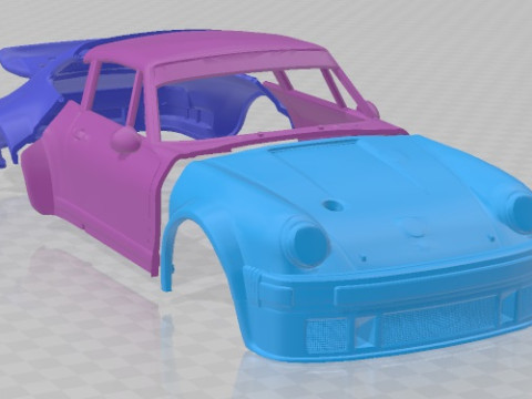 Porsche 934 RSR Printable Body Car Model do druku 3D