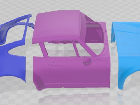 Porsche 934 RSR Printable Body Car Model do druku 3D