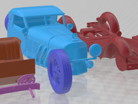 Mercedes Benz 1928 Printable Car Model Cetak 3D