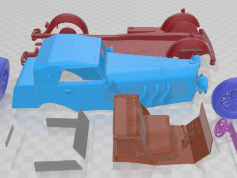Mercedes Benz 1928 Printable Car Model Cetak 3D