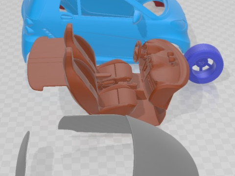 Smart Fortwo Convertible Hard Top 2011 Printable Car 3D Принт Модель