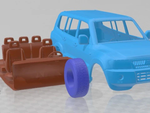 Mitsubishi Pajero Montero Wagon 2005 Printable Car 3D Print Model