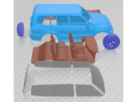 Mitsubishi Pajero Montero Wagon 2005 Printable Car Model Cetak 3D