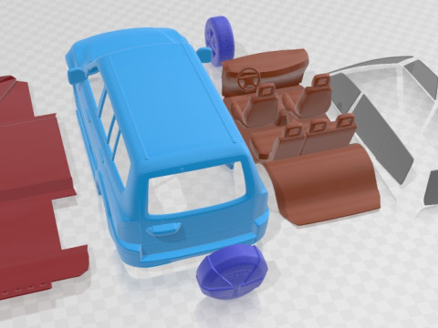Mitsubishi Pajero Montero Wagon 2005 Printable Car Model Cetak 3D