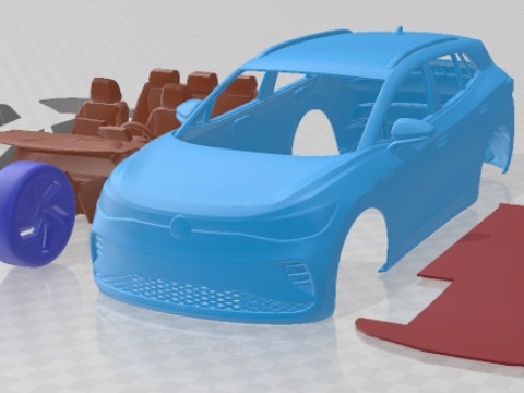 Volkswagen ID4 1st Edition 2021 Printable Car 3Dプリントモデル