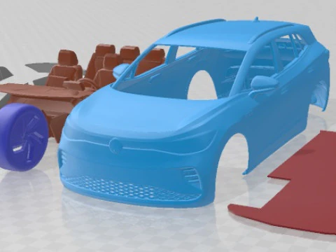 Volkswagen ID4 1st Edition 2021 Printable Car 3D Print Model