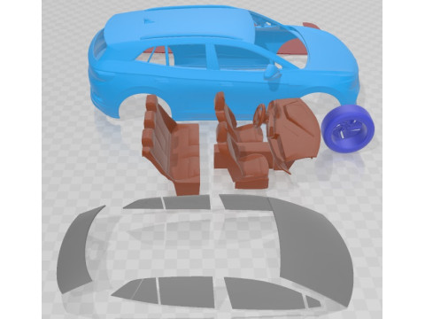 Volkswagen ID4 1st Edition 2021 Printable Car 3D प्रिंट मॉडल