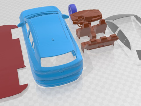 Volkswagen ID4 1st Edition 2021 Printable Car 3D प्रिंट मॉडल
