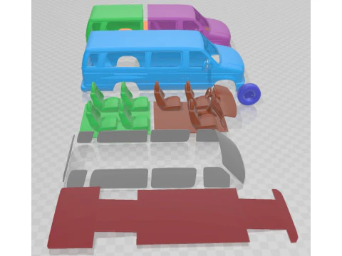 E Series Passenger Van 2011 Printable 3D Print Model
