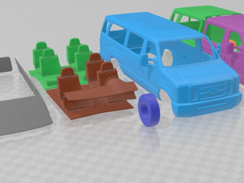 E Series Passenger Van 2011 Printable 3D 프린트 모델
