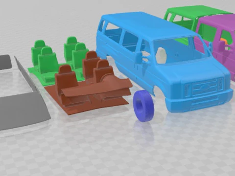 E Series Passenger Van 2011 Printable 3D Print Model