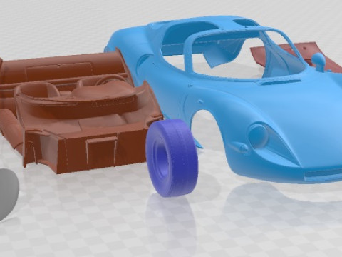 Alfa Romeo 33 Stradale 1968 Printable Car 3D Print Model