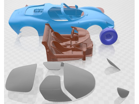 Alfa Romeo 33 Stradale 1968 Printable Car 3D Print Model