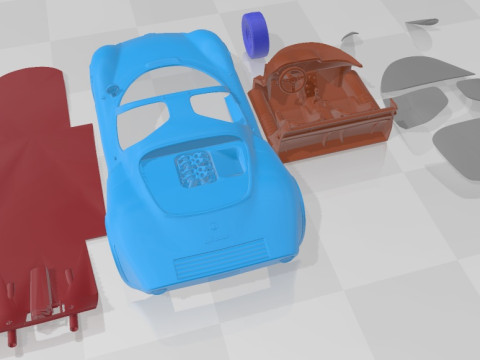 Alfa Romeo 33 Stradale 1968 Printable Car 3D Print Model