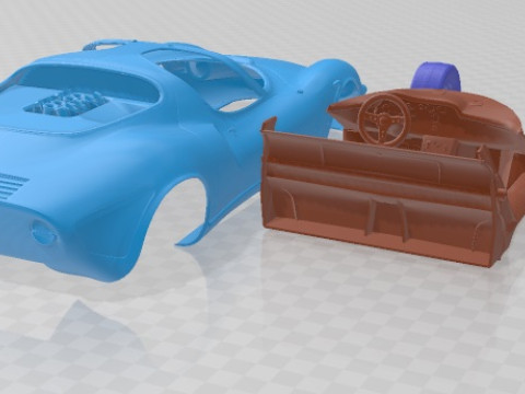 Alfa Romeo 33 Stradale 1968 Printable Car 3D Print Model