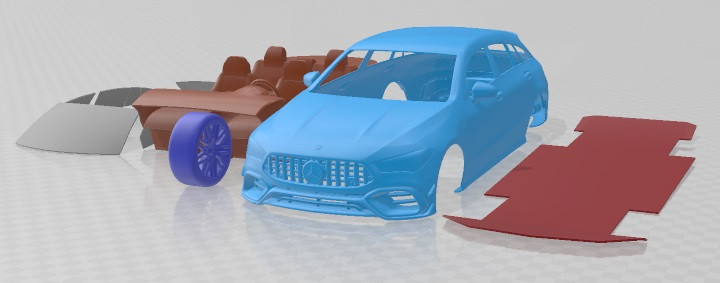 Mercedes Benz CLA45 S AMG Shooting Brake 2020 Printable Car Model do druku 3D .c4d .max .obj .3ds .fbx .stl .blend 