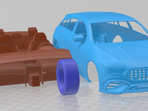 Mercedes Benz CLA45 S AMG Shooting Brake 2020 Printable Car Model do druku 3D
