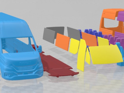 Iveco eDaily Tourus L5H3 2024 Printable Bus 3D Print Model