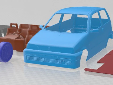 Fiat Cinquecento 1991 Printable Car 3D Print Model