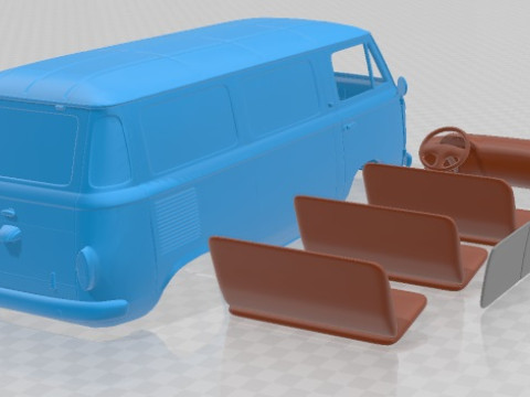 Fiat 600 T 1967 Printable Van Modelo de Impressão 3D