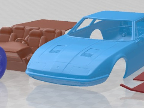 Maserati Indy 1969 Printable Car 3Dプリントモデル