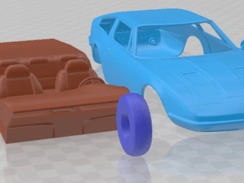 Maserati Indy 1969 Printable Car 3D Print Model