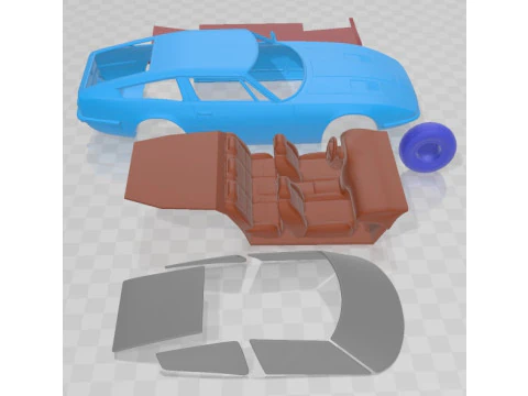 Maserati Indy 1969 Printable Car 3D Print Model