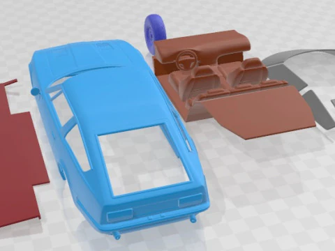 Maserati Indy 1969 Printable Car 3D Print Model