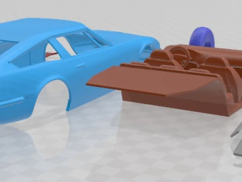 Maserati Indy 1969 Printable Car 3D Print Model