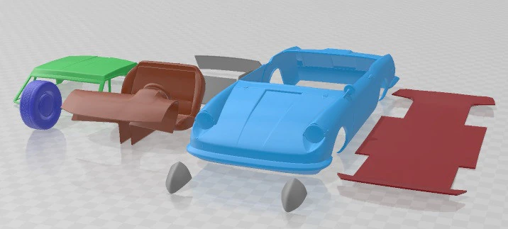 Autobianchi Stellina 1964 Printable Car 3D Print Model .c4d .max .obj .3ds .fbx .stl .blend 