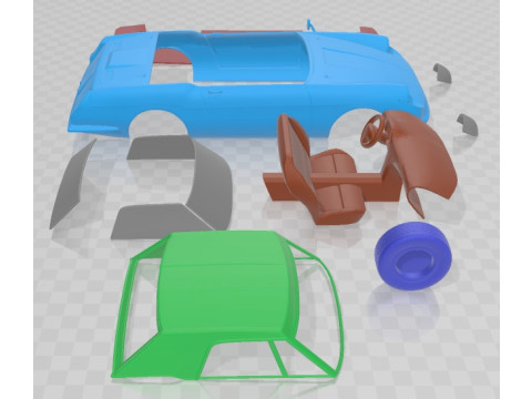 Autobianchi Stellina 1964 Printable Car Modelo de impresión 3D